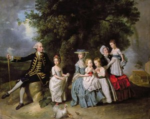 Groepsportret van de familie Colmore